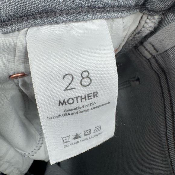 MOTHER Insider crop step fray barely there jeans Size 28 B2442 - Picture 6 of 7